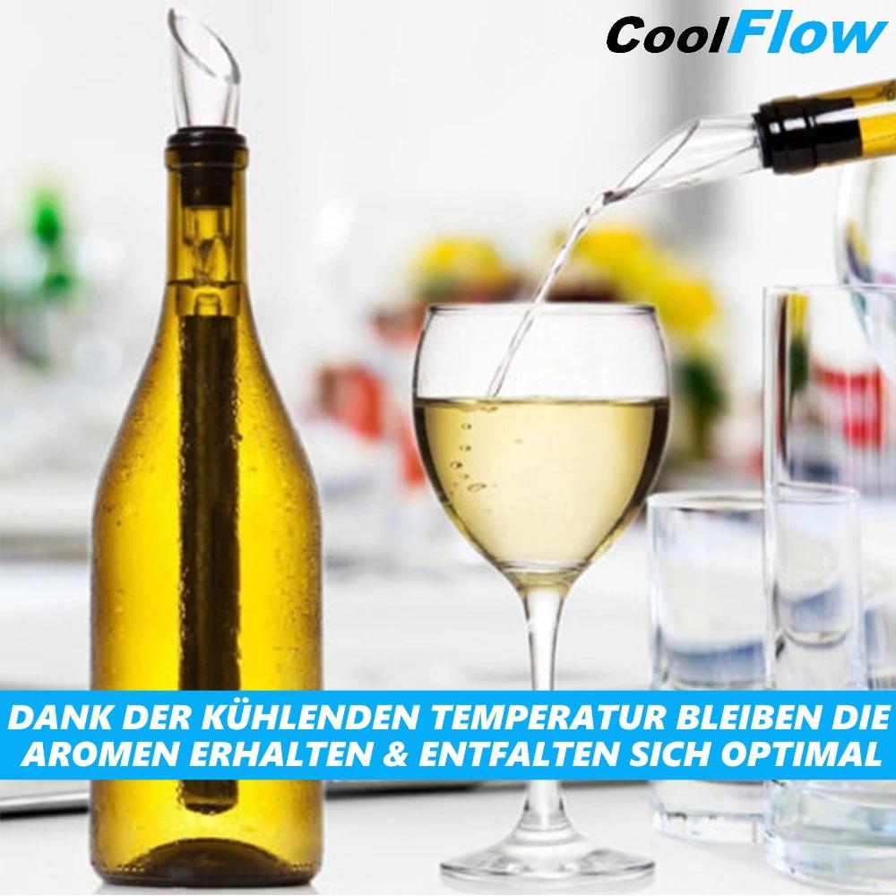 COOLFLOW Wine Chiller with Pourer Stainless Steel Decanter Bottle Cooler Wine Cooler