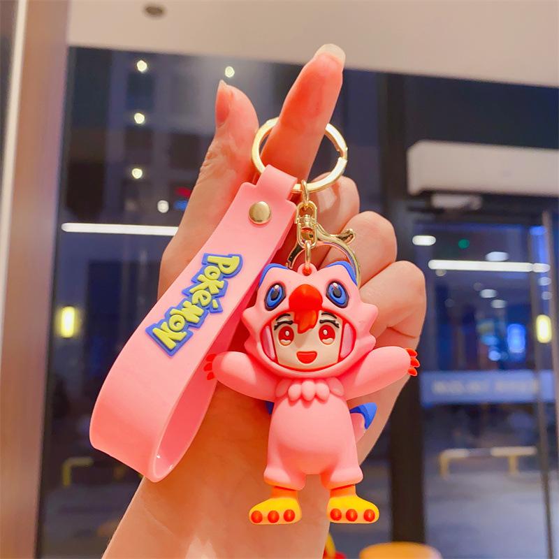 Creative Cartoon Animation Digital Baby Drag Boys and Girls Keychain Bag Pendant Car Keychain Gift