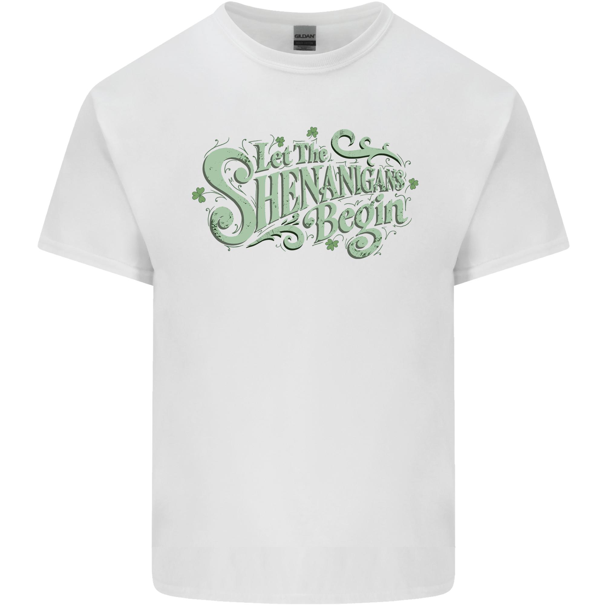 Shenanigans Begin Funny St Patricks Day Unisexs Light Cotton TShirt S