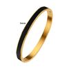 CARLIDANA Luxury Colorful Orange Enamel Bangles Bracelets for Women Party Gift Fashion Bangles Original Stainless Steel Jewelry