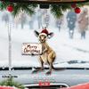 1 peça Sinal de Canguru de Natal Pingente de Acrílico Usado para Decoração de Carro, Decoração de Festival em Casa, Decoração de Árvore de Natal