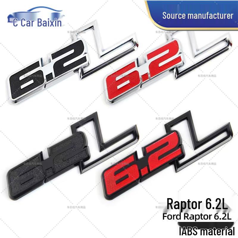 Ford Raptor F150 Pickup 6.2L Heck-Emblem Dekorative Autoaufkleber Decal