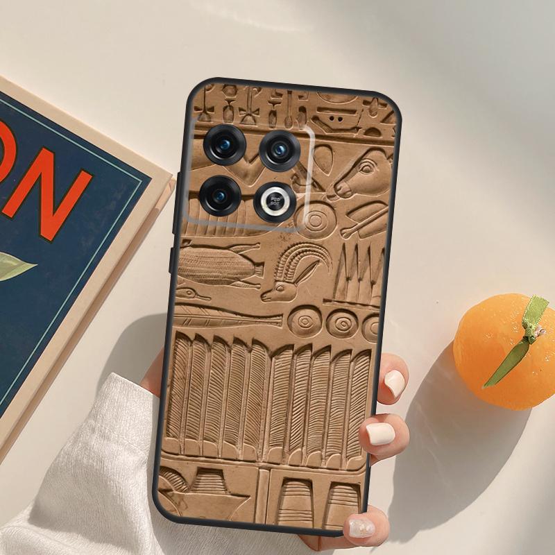 Egyptian Hieroglyphics Symbols Case For OnePlus 13R 12R 10R 13T 10T 11 12 13 15 OnePlus Nord 5 CE 2 3 4 Lite N20 N30 Cover