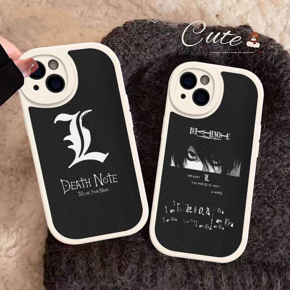D-Death Note Leather Phone Case For IPhone 16 15 14 17 Pro Max 11 12 Mini Plus Soft Shell