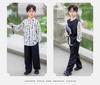 Boys' Chinese-Style Hanfu Set: Tang Suit Vest for Summer Performance
