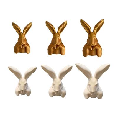 Elegant Easter Rabbit 3D Printed Sculpture For Offices Or House Decoration Seasonal Home Display Ornament