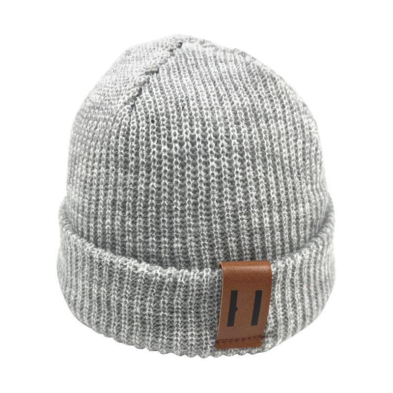 

Knit Mother Kids Hat Baby Beanie for Boys Winter Baby Girl Hats Children Cap Infant Bonnet Toddler Accessories 1PC S серый