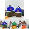 Versatile Unisex Colorblock Toddler Backpack Stylish Lightweight Canvas Design