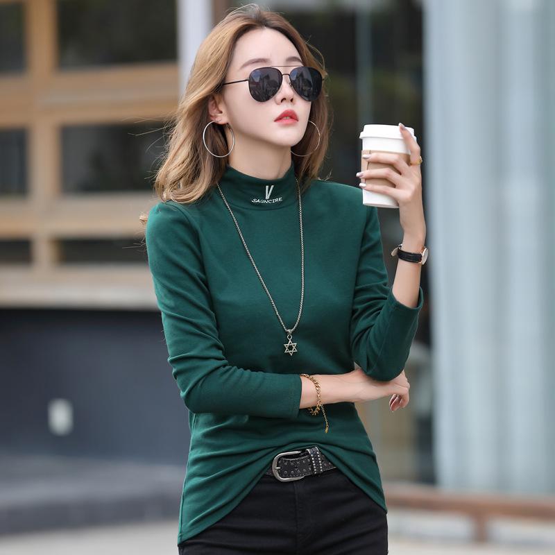 Maglione lavorato a maglia a maniche lunghe per autunno e inverno da donna, temperamento, camicia aderente e sottile