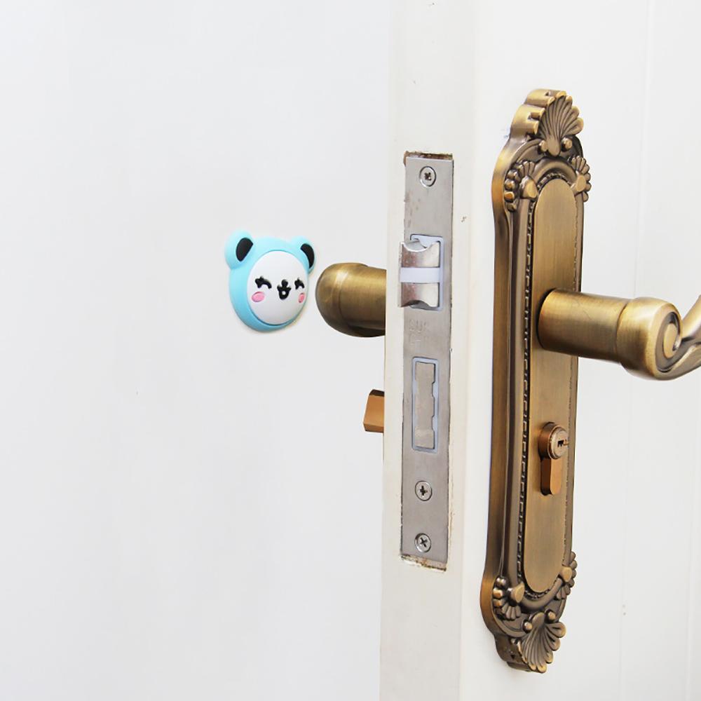 Silicone World Door Stoppers Wall Protection Safety Shock Absorber Door Handle Bumpers Wall Protectors Anti-collision Sticker