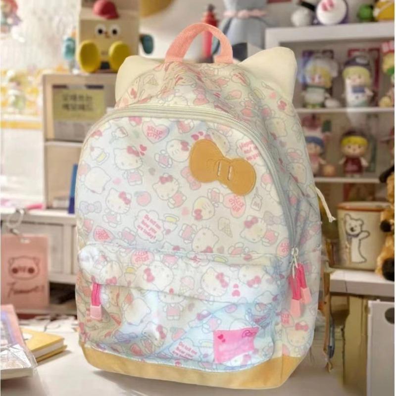 Sweet cute bow cute cat ears large capacity backpack