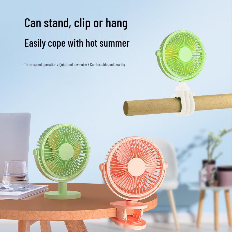 

High Power Silent USB Fan for Dorms and Strollers 175 x 150 x 70 mm белый