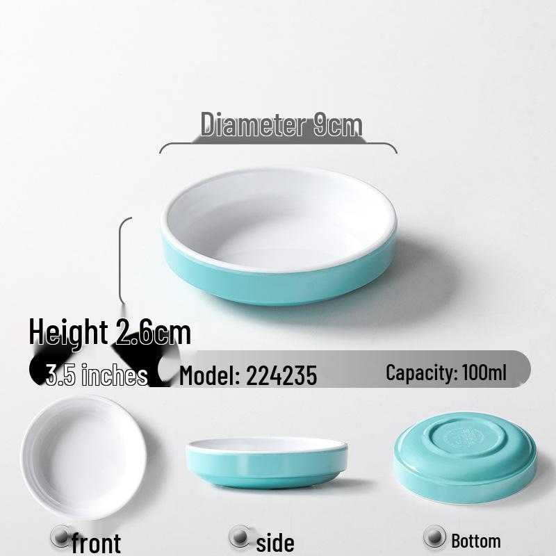 A5 Melamine Imitation Porcelain Small Steamed Vegetable Bowl, Round Plastic Tableware.