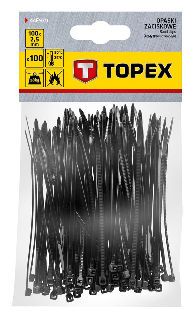 Cable ties 2.5 x 100 mm, 100 pcs, black