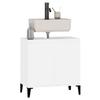 White Bathroom Vanity Cabinet 58 X 33 X 60 Cm Engineered Wood