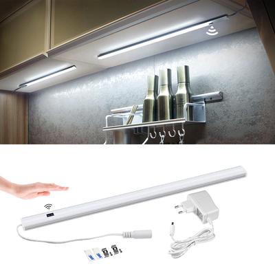 Lampada da cucina con spina europea Luce per armadio a LED con interruttore a sensore a scansione manuale Luce notturna a LED per armadio da camera DC12V