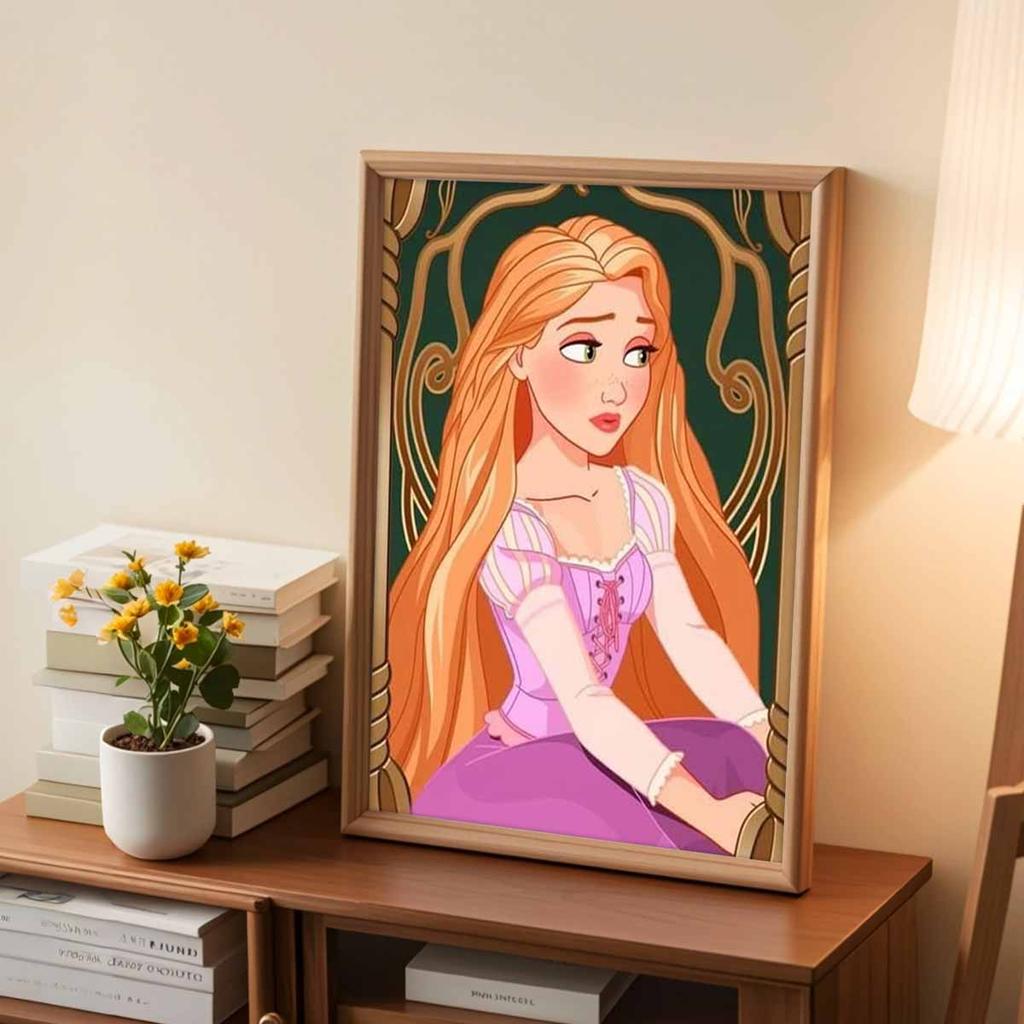 5D Diy Diamond Painting The Puzzled Princess Full Drill Rhinestones Mosaic Embroidery Handmade Products Home Decor Gift