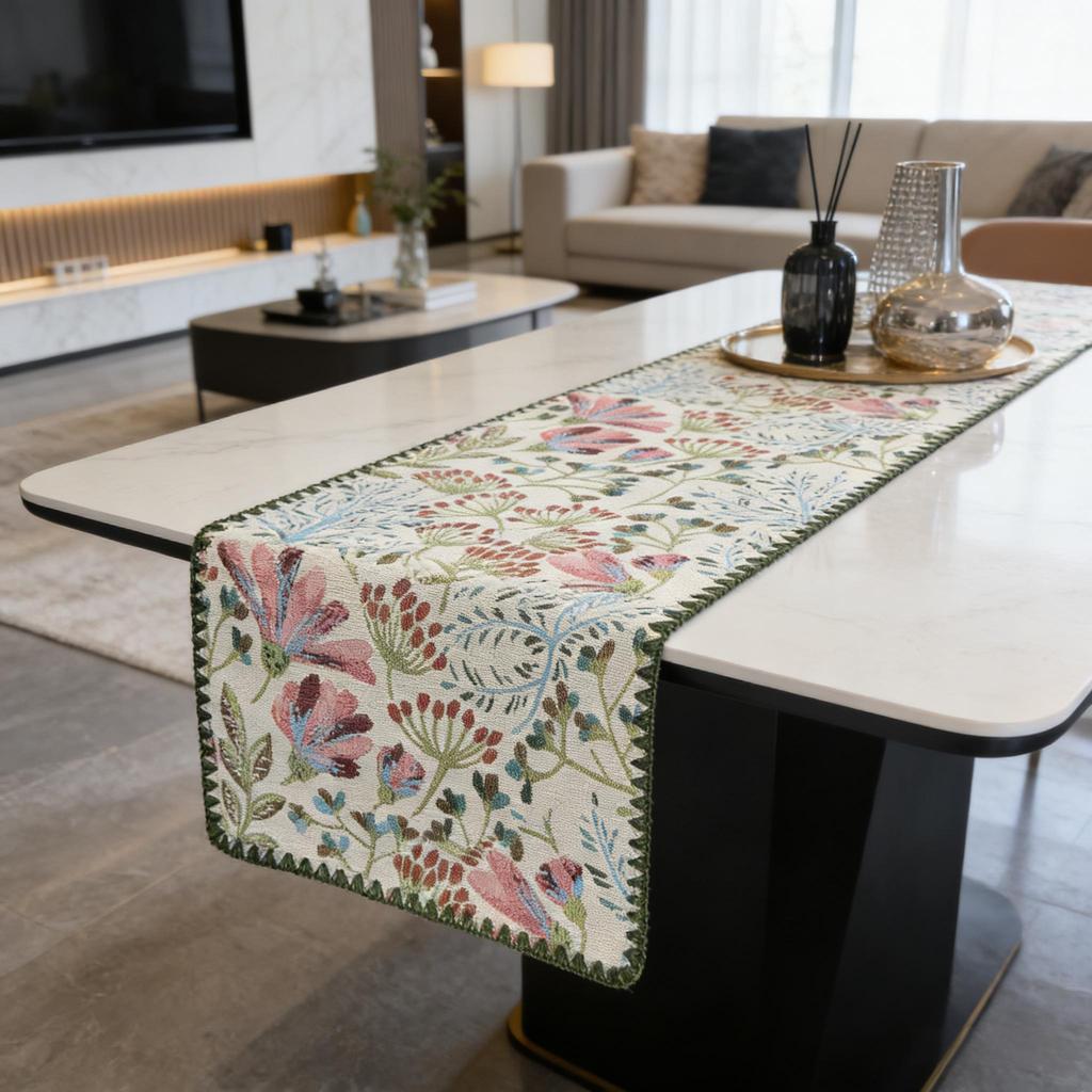 Modern Decorative Home Table Runner Nordic Cotton Linen, Soft Table Runner for Dining Table TV Stand Center Table Table Runner