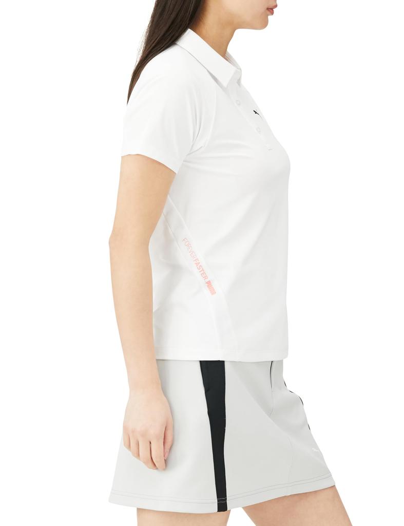 PUMA Golf Shirt GOLF W PF Stretch Tech Line Grand White Glow Polo/Short Sleeve/627707 Women's