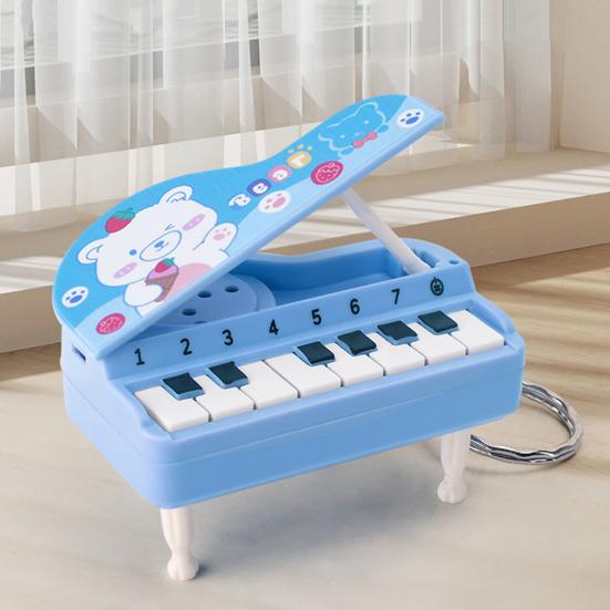 Kids Mini Electronic Piano Toy Music Interactive Portable Bag Decoration Hanging