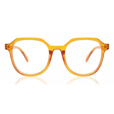 Full Rim Square Transparent Honey Brown Smartbuy Glasses