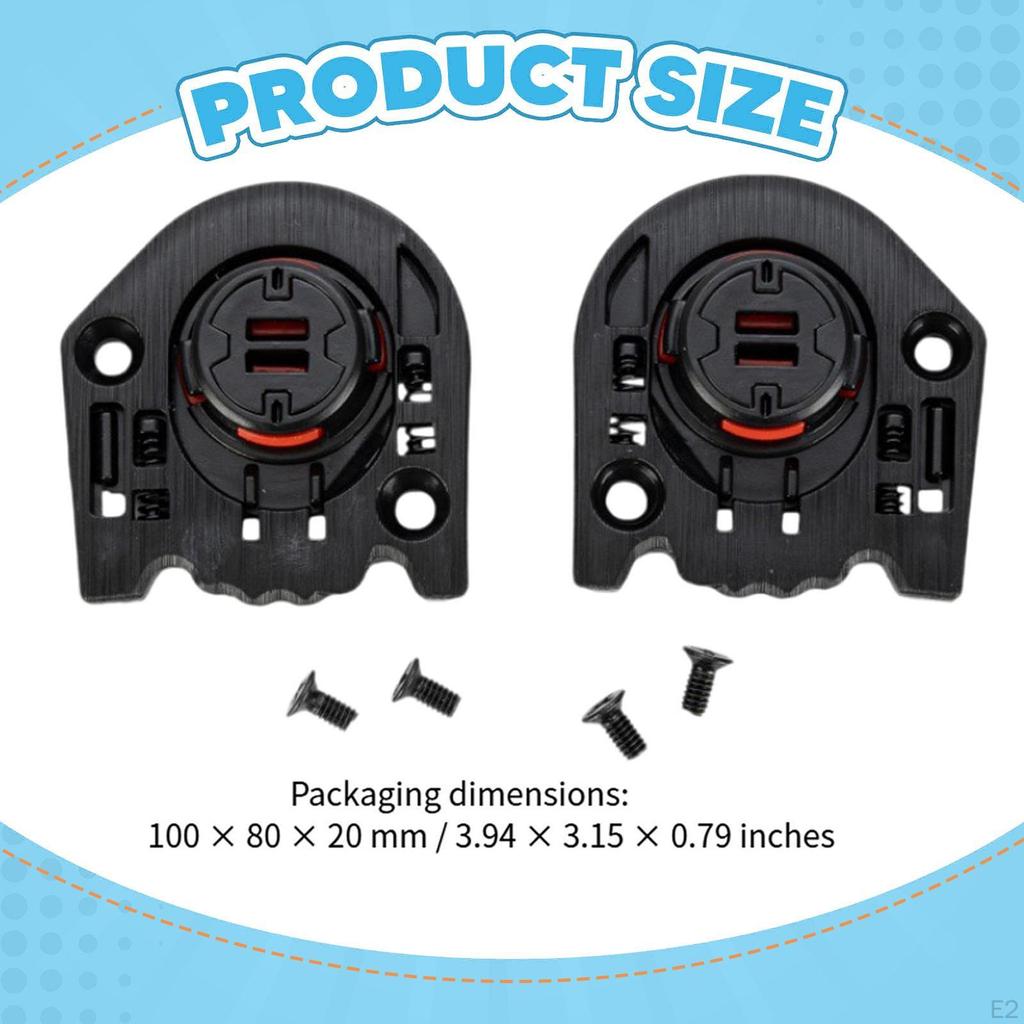 2Pcs Motorbike Helmet Visors Base Plates Riding Bases Replace Parts Spare Quick Install