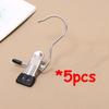 5-pack Three-word Clips Single and Double Glue Multi-function Hook Clips Stainless Steel Pants Clips Household Seamless Storage Metal Clothespins