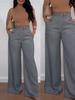 European & American Women's Wide-Leg High Waist Spring/Summer Fashion Casual Drape Pants