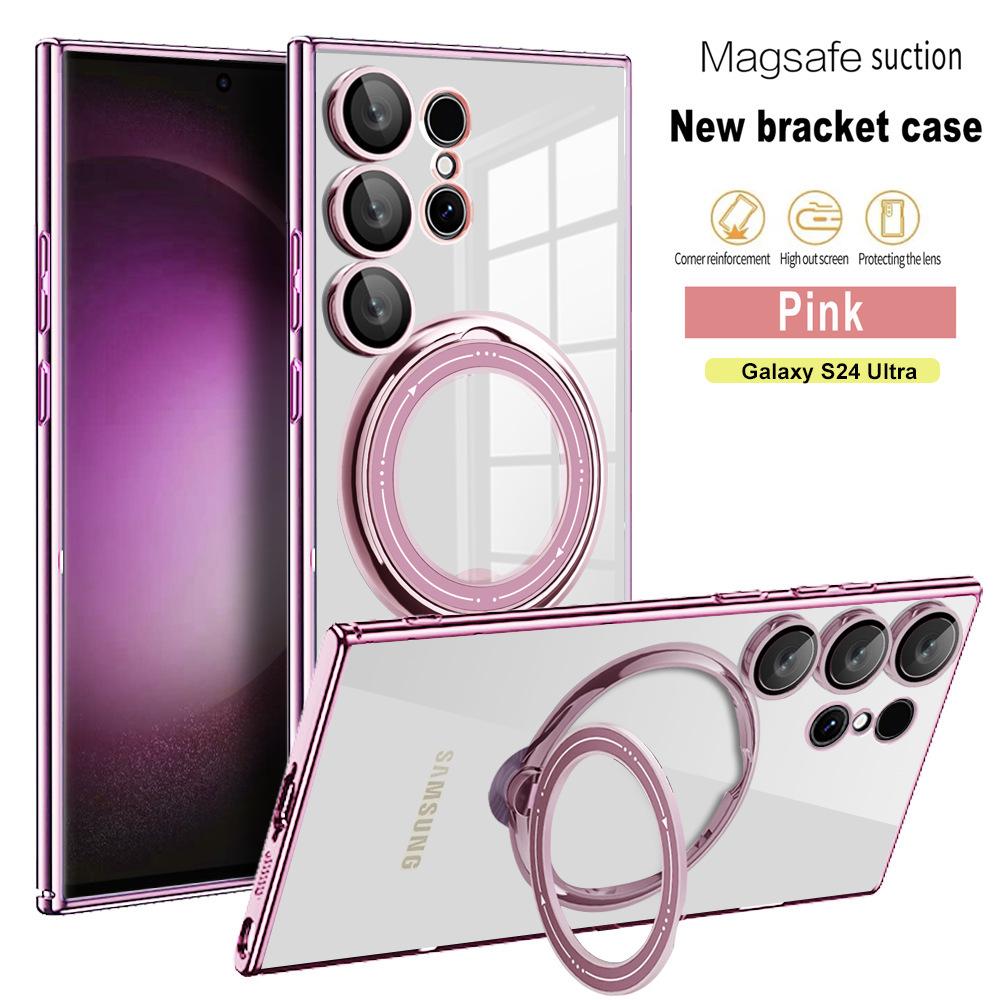 The Bright Shield Rotating Magnetic Stand Is Suitable for The Samsung S24Ultra Phone Case All-inclusive Lens A05S Drop Protection Case