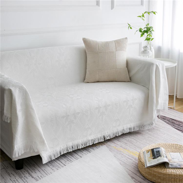 Diamond Shaped Minimalist Modern All Inclusive Solid Color Sofa Blanket Tea Table Cloth Cover Blanket