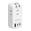 Kashimura Travel or the Power Strip with 3 AC Outlets and 3 USB Ports Automatic Identification International 1 Port 2 [For Office!] USB-Equipped