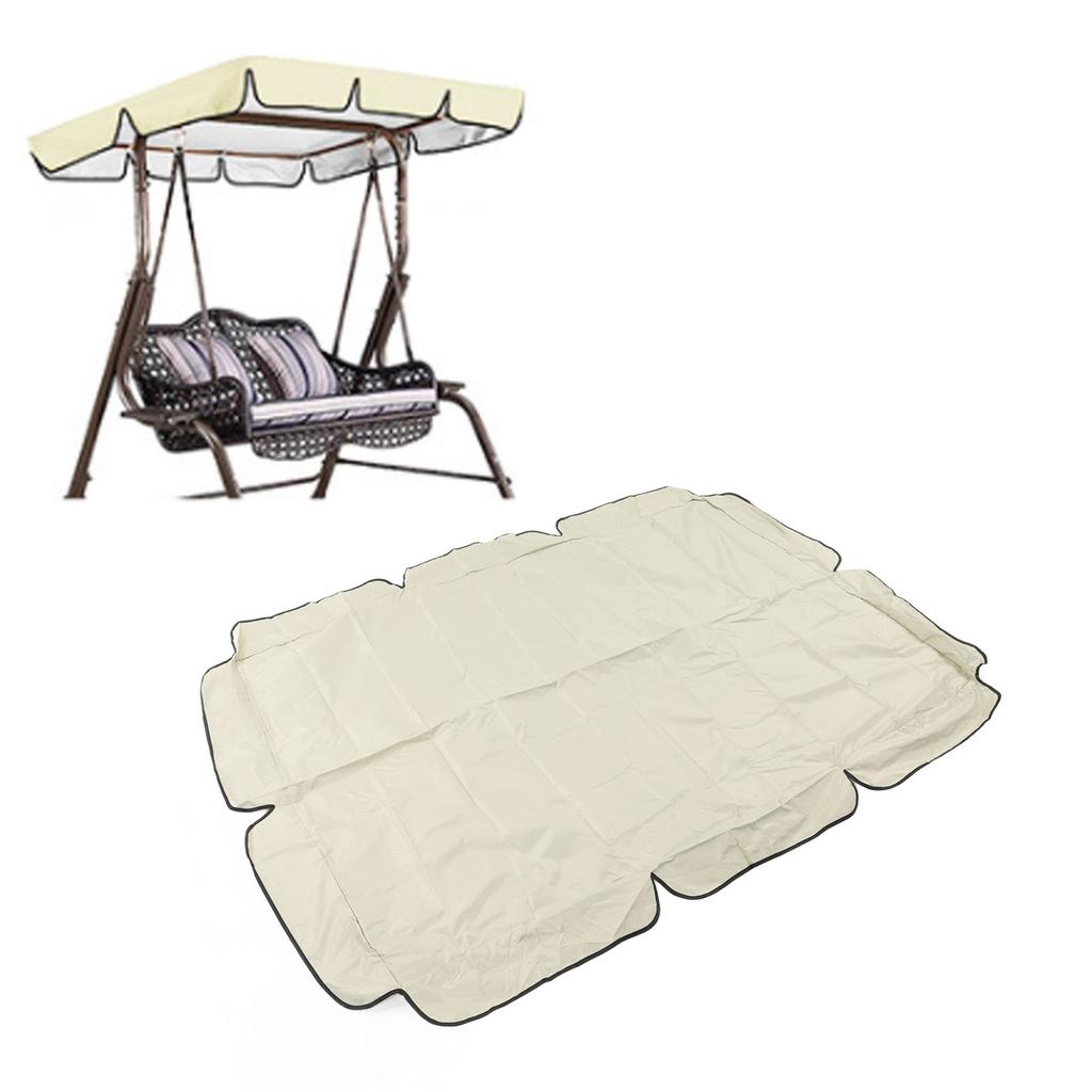 Waterproof Outdoor Swing Canopy Replacement 420D Silver Coated Oxford Fabric Swing Chair Canopy for Outdoor Garden Patio