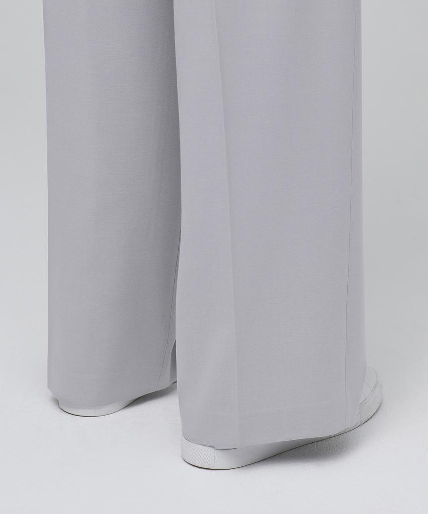MUSINSA STANDARD Super Wide Hidden Banding Slacks [Light Gray]