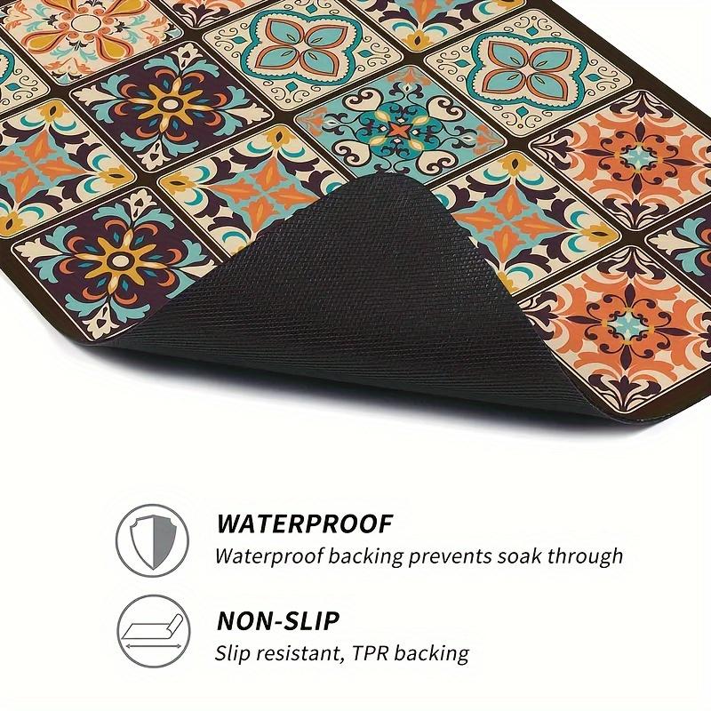 Vintage Mosaic Washing Machine Cover - & Durable Silica Soil Material, Decorative Appliance Cover for Kitchen or Laundry Room,Home Organization