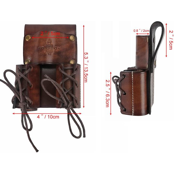 TOURBON Leather Tool Organizer Bull Pin Holster Wrench Hammer Holder