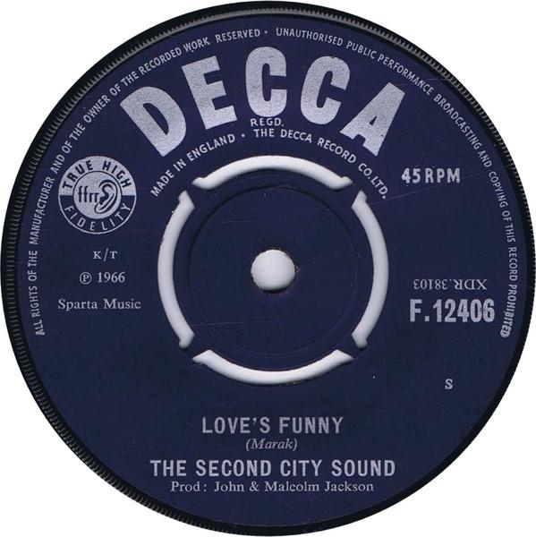 

7inch Record SECOND CITY SOUND Loves Funny F12406 Decca 1966 UK Rock Used