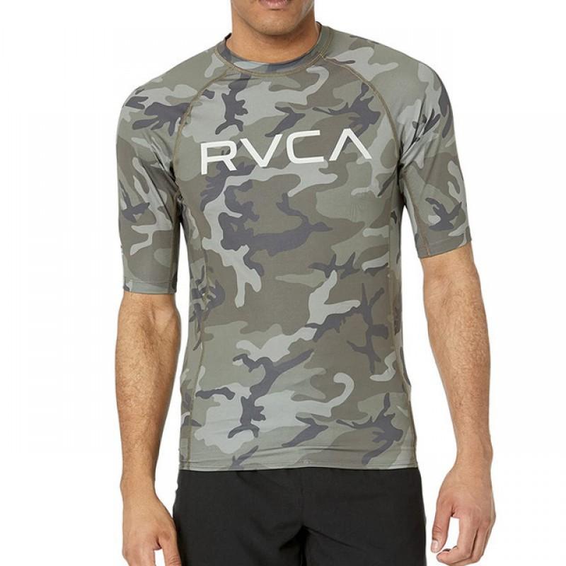 RVCA Muta Uomo Sport Outdoor Protezione Solare Surf Top Nuoto Manica Lunga Manica Corta Asciugatura Rapida Medusa