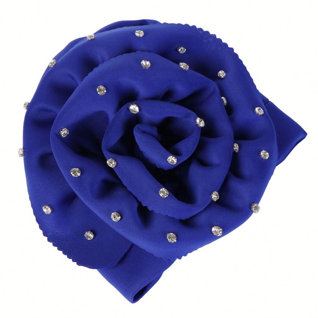 Fashion Women's Beanie With Flower Ruffle Muslim Headband Hair Loss Hat Headband Cancer Chemical Hat Fashion Hat