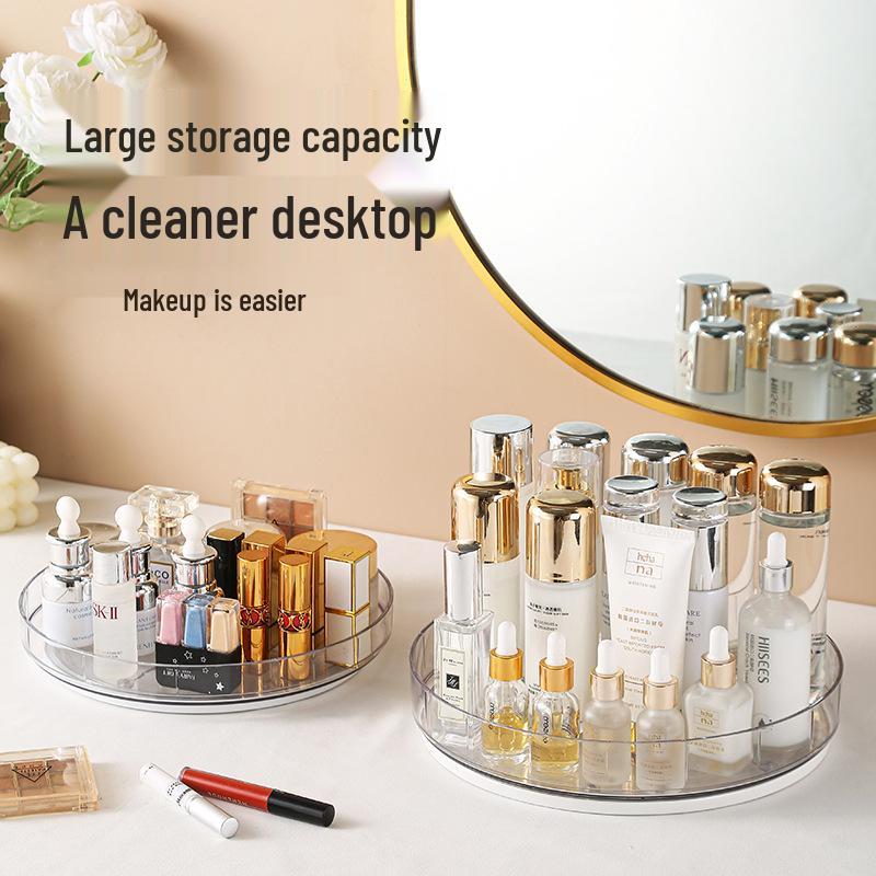 Multifunctional Rotating Storage Rack for Kitchen, Spice, Fruit, Cosmetics - Single, Double, or Triple Layer Tray