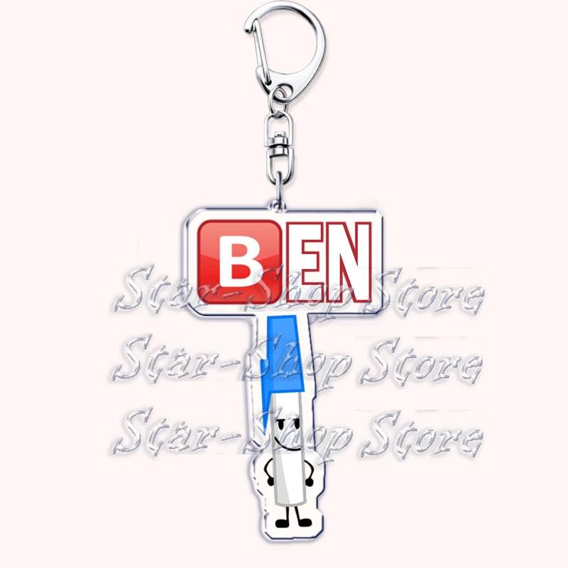 Hot Game Characters Keychain for Accessories Bag Firey Ruby Teardrop Flower Pin Coiny Price Tag Keyring Jewelry Fans Gamer Gifts