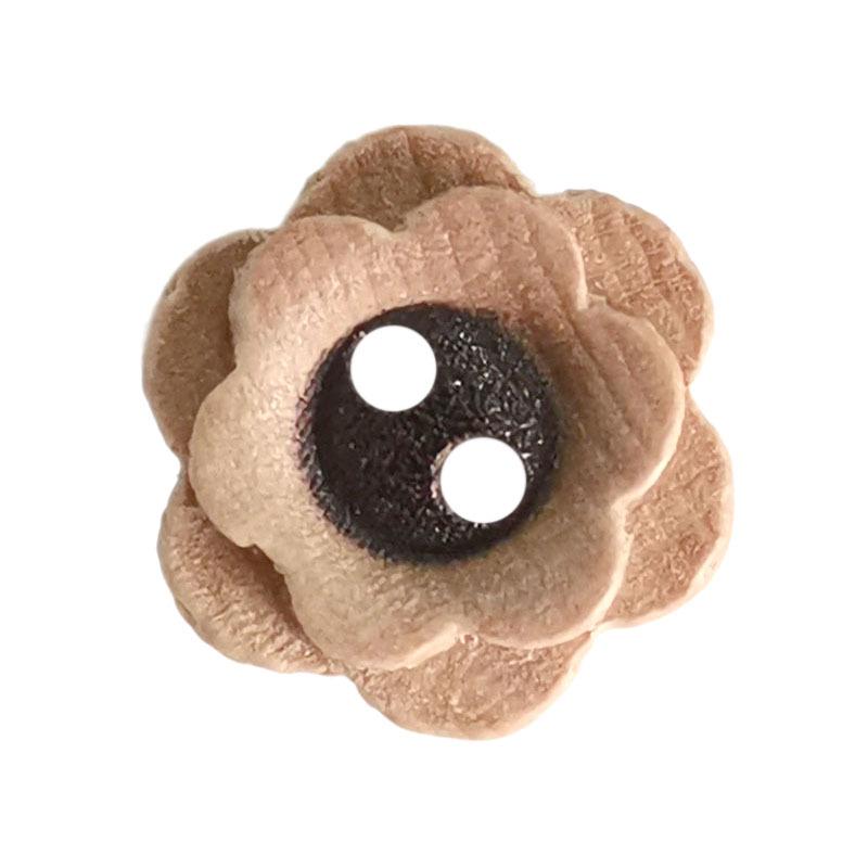 **MOSN Children's Knitted Cardigan Top**: Wooden Button Plum Blossom Design with Collared Sleeves