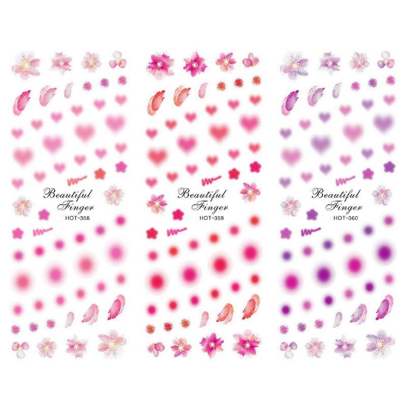 

Большой лист 3 в 1 наклейки для ногтей Цветочная сказка Леопардовые наклейки для ногтей с водой