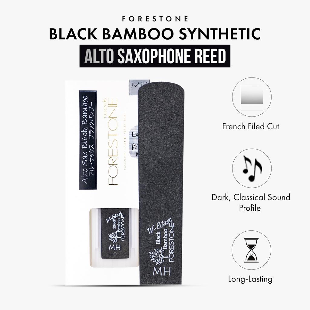 FORESTONE Black Bamboo W-Blast Alto Saxophone Reed [Hardness: MH Medium Hard] FBWAMH