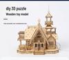 New 3D Wooden Jigsaw Puzzle for Children: DIY Creative Retro Villa