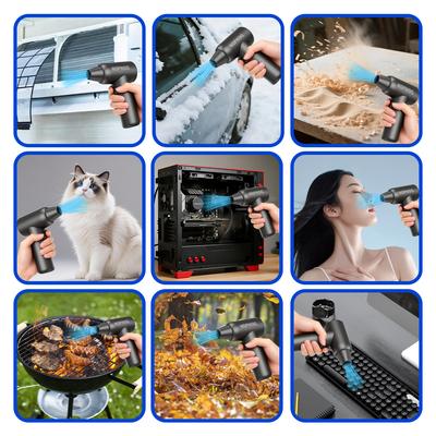 Cordless Dog Hair Dryer Pet Supplies Turbo Blower Fan 130,000RPM Blowing Portable Air Duster Snow Removal Inflator Multi Tools
