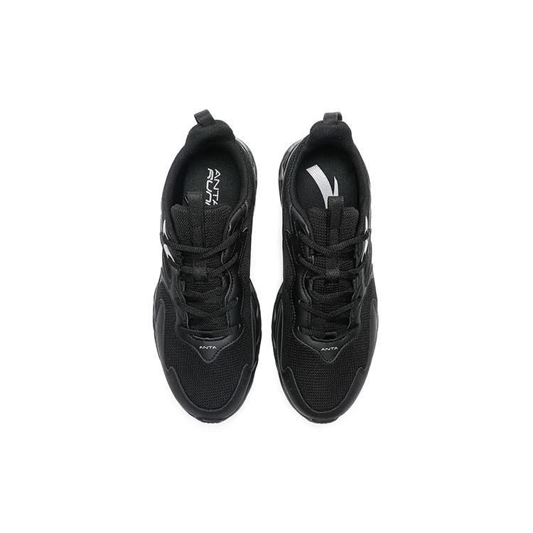 Anta Running Collection Slip Resistant Abrasion Resistant Low top Running Shoes Men's Black Gray 912235527-4