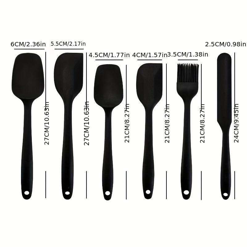 6pcs Silicone Spatula Set  Spatula Silicone Heat Resistant 600°F Heat Non-Toxic Odorless For Non-Stick Cooking Spatulas Silicone Kitchen Utensils Set