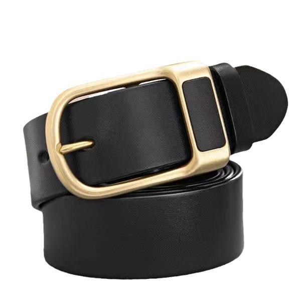 Trendy Men's Pin Buckle Leather Belt - Casual Versatile Waistband for Jeans