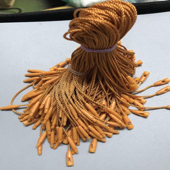 100Pcs Hang Tag Strings Firmly Tear-resistance Clothes Tag Ropes with Fastener Hook Daily Use