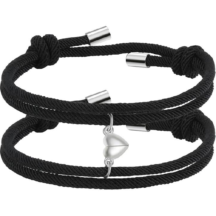 Couple Matching Bracelets, Bf and Gf Bracelets, Best Friend Bracelet,Stretch Adjustable Braid Bead Bracelets Jewelry for Him and Her